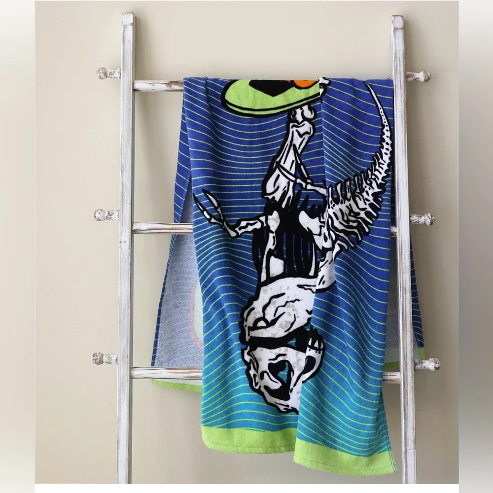 Mainstays Adult Velour Cotton Blend Rad Dino Beach Towel, 28